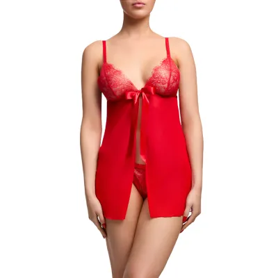 Dita Von Teese Von Follies Fantacist Open Front Red Babydoll