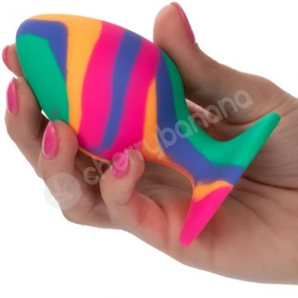 Calexotics Cheeky Large Tie-Dye 3" Silicone Butt Plug