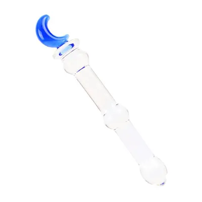 Lucent Small Moon Handle Glass Massager
