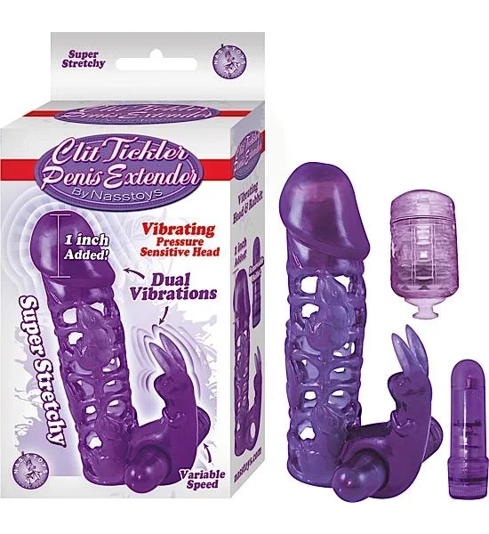 Clit Tickler Penis Extender Vibrating Sleeve