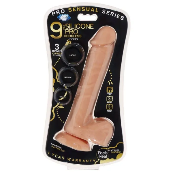 Cloud 9 Pro Sensual Premium Silicone 9 Inch Suction Cup Dildo - Caramel