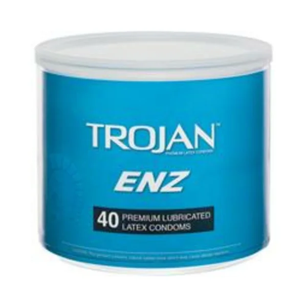 Trojan Enz Lubricated Condoms 40 Piece Bowl