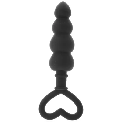 Ouch Silicone Anal Love Beads Black
