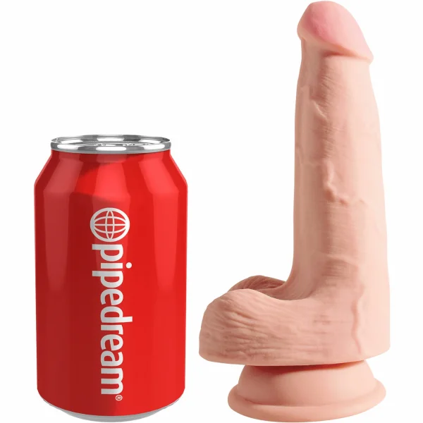 King Cock Plus 5" Triple Density Cock With Balls & Suction Cup Base - Vanilla