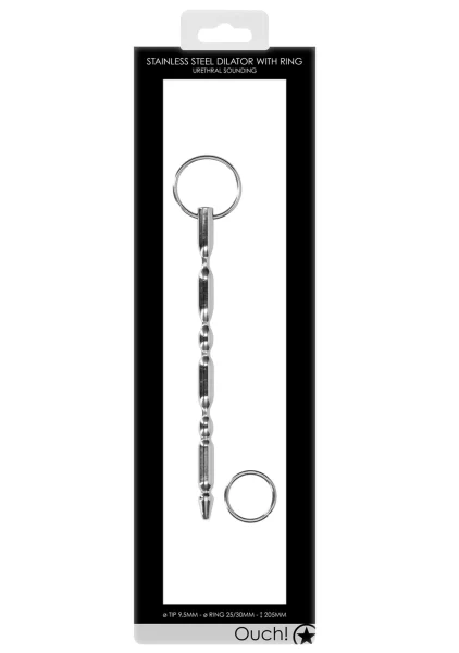 Ouch Urethral Sounding Steel Dilator With Ring