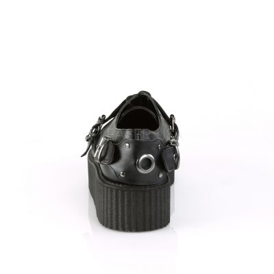 2 inches Platform Lace Up Creeper w Buckle Strap