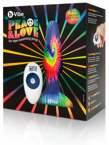 Peace & Love Tie Dye Rimming Plug - B Vibe