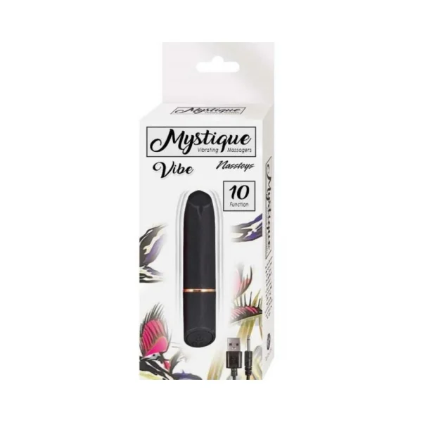 Bullets & Discreet: Nasstoys Mystique Vibe Rechargeable Silicone Bullet Vibrator Black