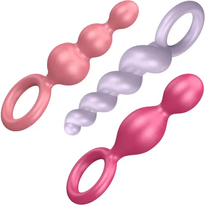 Satisfyer Booty Call Silicone Anal Plugs Set Of 3 Colors