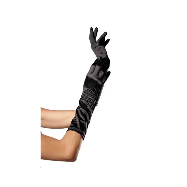 Elbow Length Satin Gloves O/S