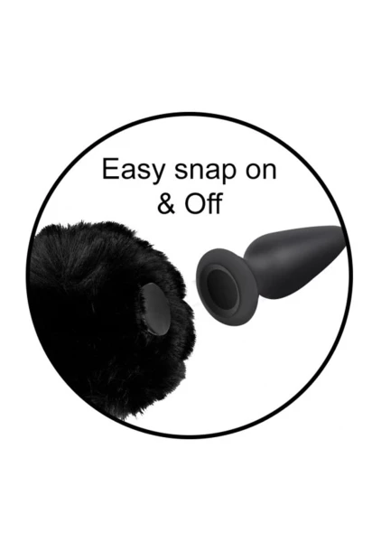Tailz Snap-On Interchangeable Black Bunny Tail