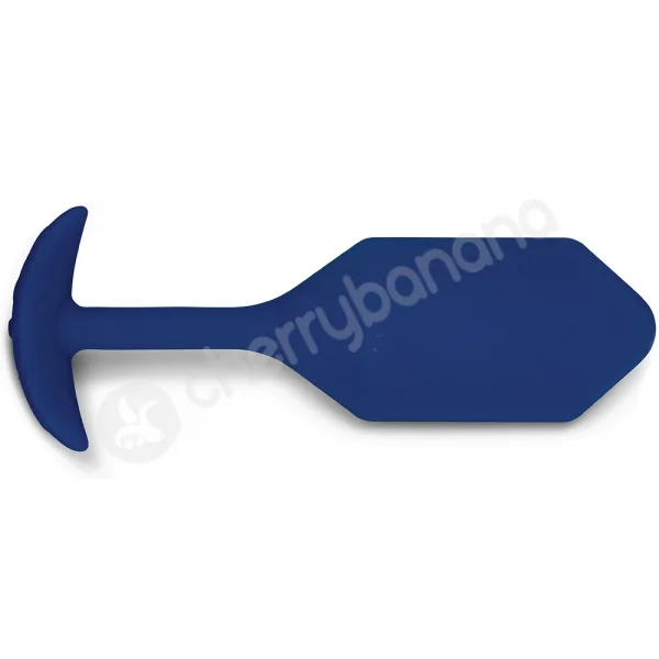 B-Vibe Vibrating Snug Plug XL 6.4" Blue Weighted Silicone Butt Plug