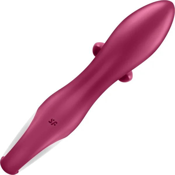 Satisfyer Embrace Me Silicone Rechargeable Flexible Dual Stimulation Vibrator - Berry