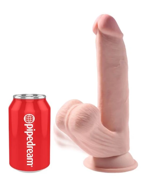 King Cock Triple Density Cock With Swinging Balls - 8 Inches - Flesh - 8 Inch