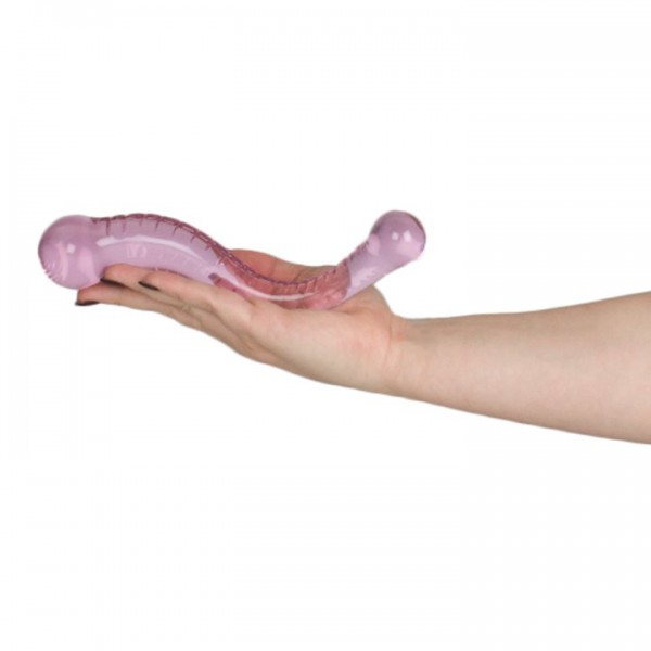 Glacier Glass Pink Curved Tentacle Dildo – 9 Inch — image 5 of 6
