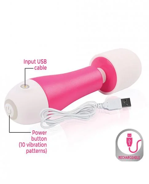 Fuzu Mini Rechargeable Travel Size Wand Pink