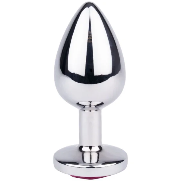 Bejewelled Pink Metal Butt Plug - 2.5, 3 or 3.5 Inch — image 2 of 7