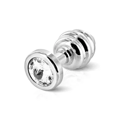Diogol Ano Butt Plug Ribbed Plated 25 Mm Silver 2 2 Inch