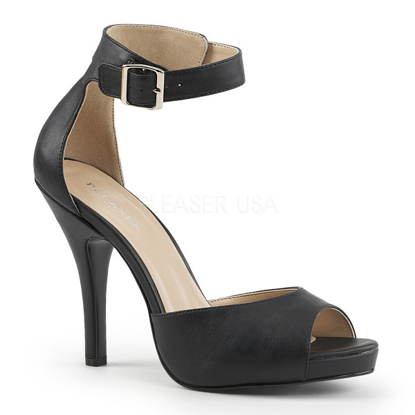 5 inches Heel, 1/2 inches PF Closed Back Sandal W/ Buckled Ankle Strap