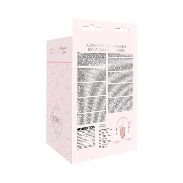 Automatic Rechargeable Breast Pump Set - Medium - Pink