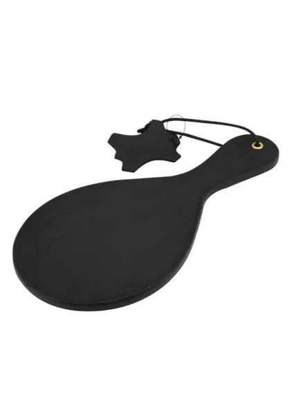 Bound Noir Nubuck Leather Paddle with Brass Stud Detail