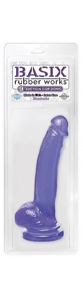 Basix Rubber Works 9 Inches Suction Cup Dong Purple