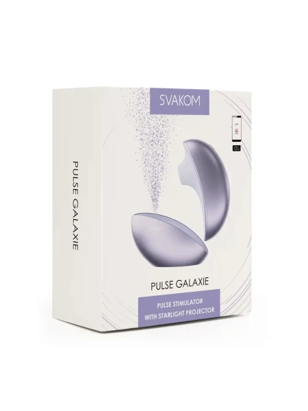 SVAKOM Pulse Galaxie App Enabled Pressure Wave Clitoral Stimulator With Starlight Projector - Midnight Black