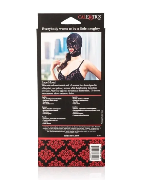 Scandal Lace Hood - Black