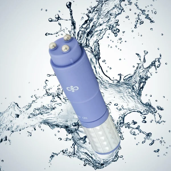 Rose Revitalize Vibrating Bullet Massage Kit With 3 Silicone Attachments By Blush - Periwinkle