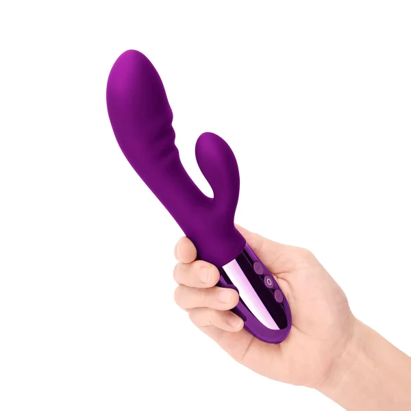 Le Wand Blend Dual-Motor Rabbit Vibrator - Dark Cherry