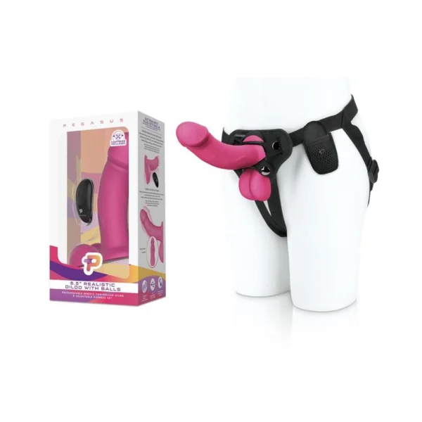 Pegasus Realistic Dildo With Balls - Pink — image 6 of 17