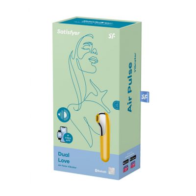 Dual Love Air Pulse Vibrator Yellow Best Vibrator For Clitoral Stimulation