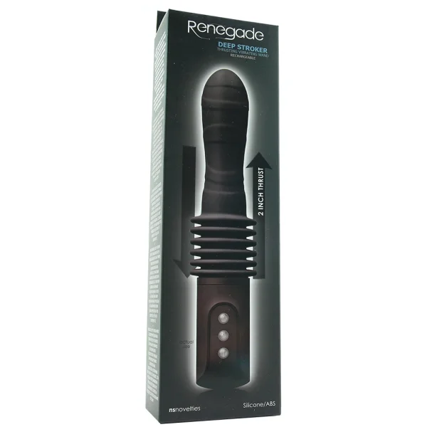 Renegade Deep Stroker Vibrating Silicone Multi-Function Thrusting Dildo