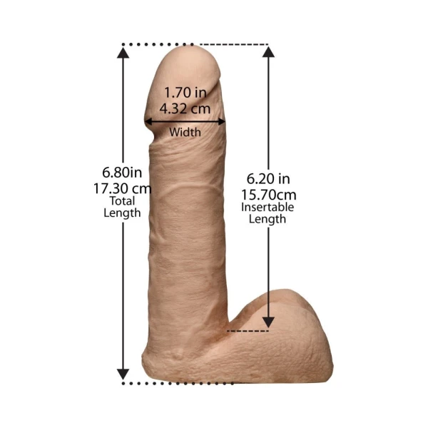 Vac-U-Lock 7" Ultraskyn Dildo with Ultra Harness - Beige