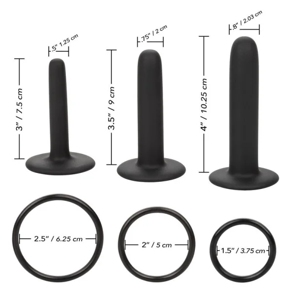Boundless Silicone Pegging Kit With 3 Probes & 3 Rings By CalExotics
