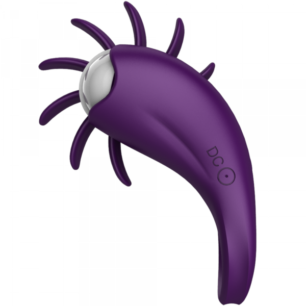 Rechargeable Silicone Cock Ring With Spinning Clit Stimulator