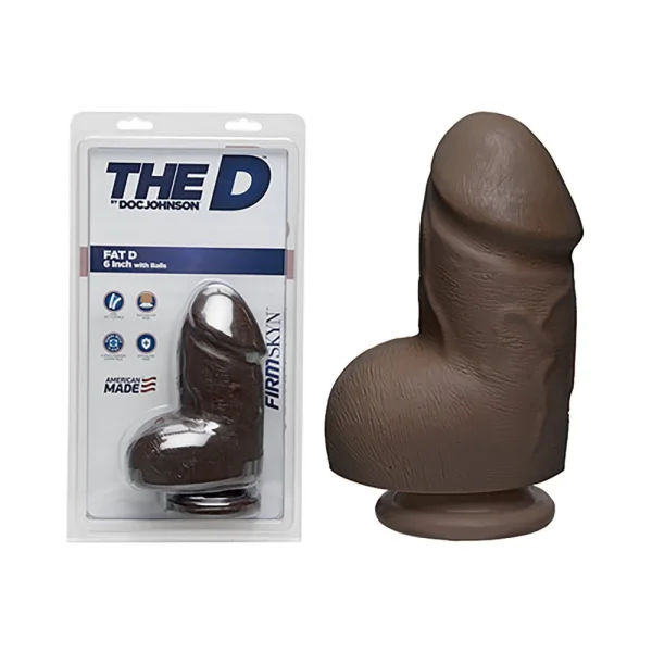 The D Fat D 6 inches With Balls Firmskyn Dildo — image 6 of 7