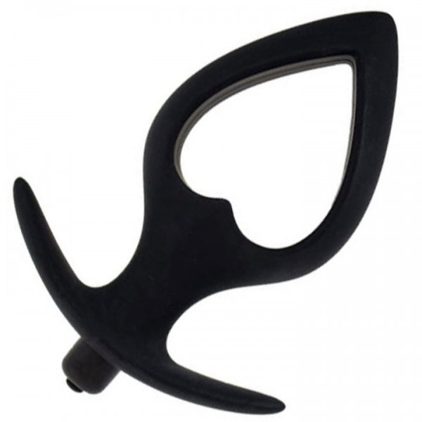Bondara Black Heart Vibrating Butt Plug - 4, 5.5 or 7 Inch