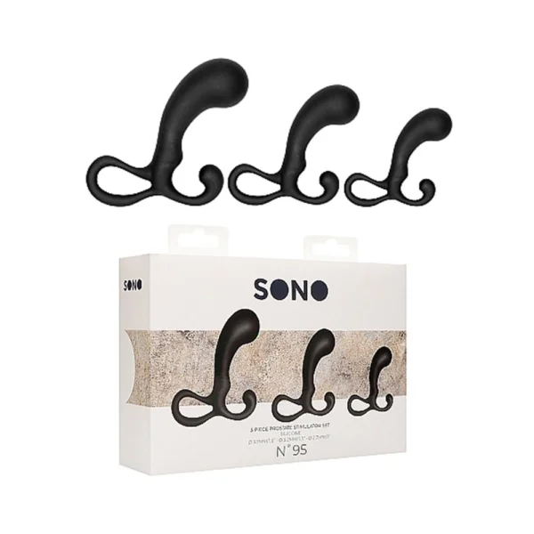 Sono 3-piece Prostate Stimulator Set - Black