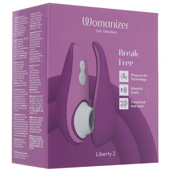 Womanizer Liberty 2 Pleasure Air Clitoral Stimulator - Purple