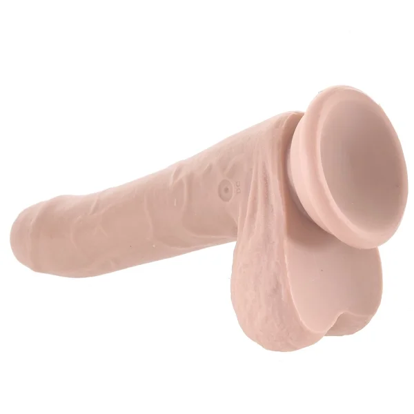 Peek A Boo Uncut Vibrating Rechargeable Silicone Suction Cup Dildo By Evolved Novelties - Vanilla
