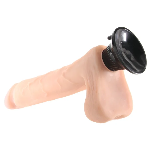 Real Feel Deluxe No. 12 - 12" Suction Cup Vibrating Dildo - Vanilla