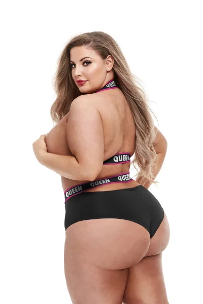 Lapdance Lingerie "QUEEN" Elastic High Waisted Lingerie Set