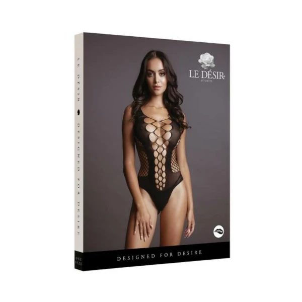 Shots Le Desir Contrast Fence Net Teddy Os Black