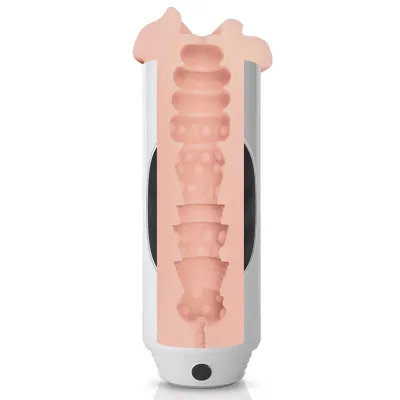 PDX Squeezable Vibrating 9 25 Masturbator With Removable Sleeve