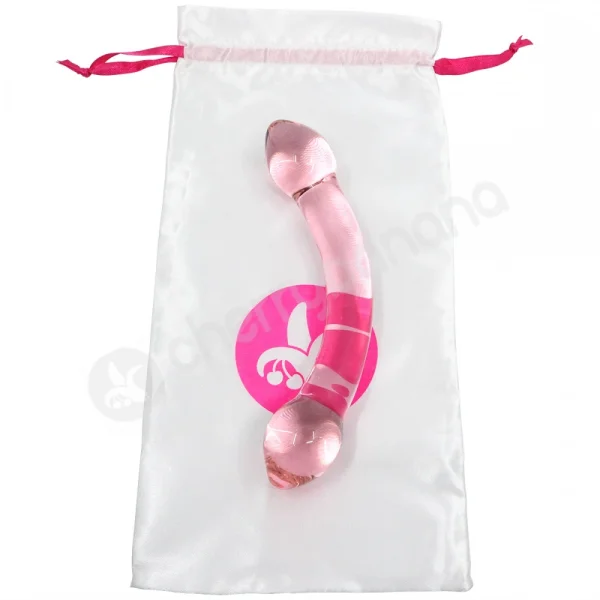 Crystal Pleasures Glass Pink Double Lover Dildo