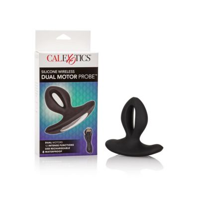Silicone Wireless Dual Motor Probe Black 3 Inch