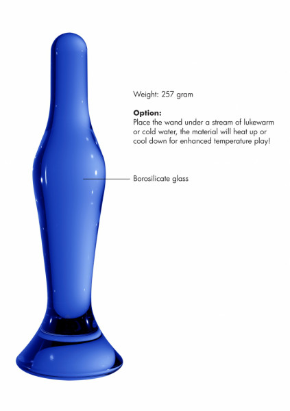 Flask - Blue - Glass Dildo