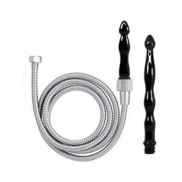 Anal Douches: Cloud 9 Fresh + Deluxe Anal Enema Premium Shower Kit W/ 2 Tips & 6 Ft Stainless Steel