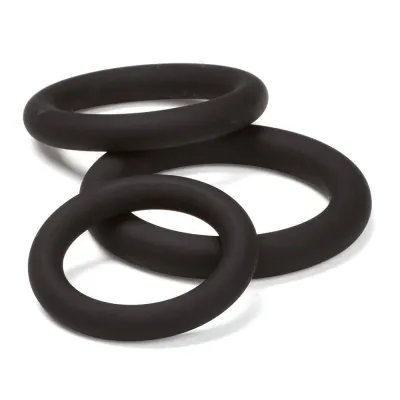 Pro Sensual Silicone Cock Ring 3 Pack Black
